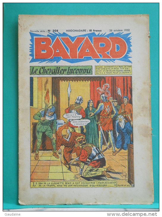 BAYARD - Le Chevalier Inconnu - N° 308 Du 26 Octobre 1952 - Bayard