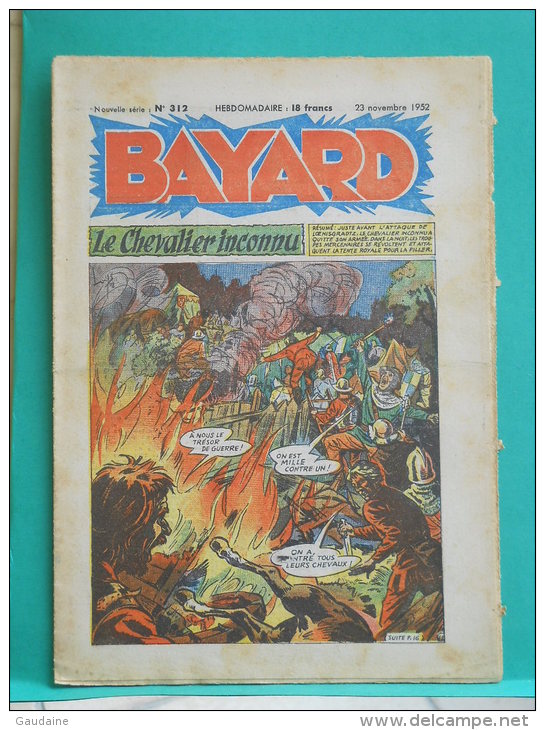 BAYARD - Le Chevalier Inconnu - N° 312 Du 23 Novembre 1952 - Bayard