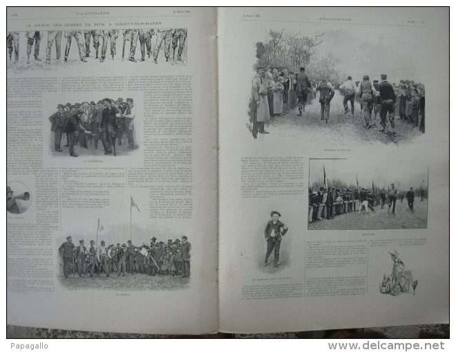 L’ILLUSTRATION 2716 VICTORIA EN France/ TUNISIE/ MADAGASCAR/ LA MODE/ COURSE JAMBES DE BOIS  16 Mars 1895 - 1850 - 1899