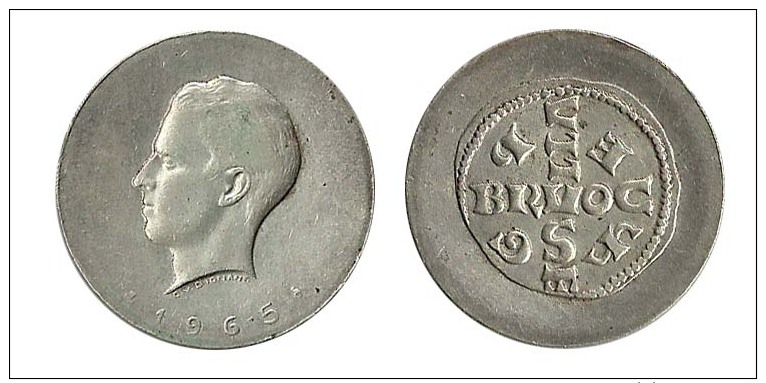 N1484 - Belgique: Baudouin I: Millénaire Atelier Monétaire De Bruxelles 1965 - Monarquía / Nobleza