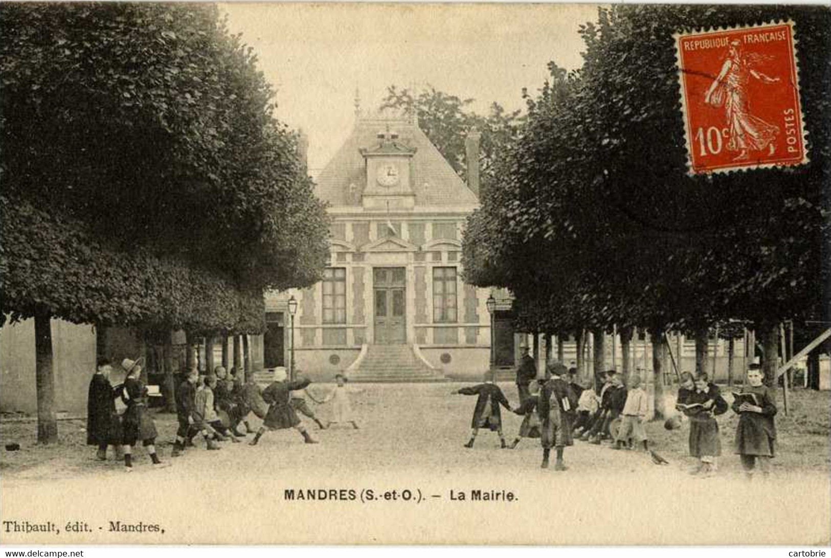 Dépt 94 - MANDRES-LES-ROSES - La Mairie - Très Animée, écoliers - Mandres Les Roses