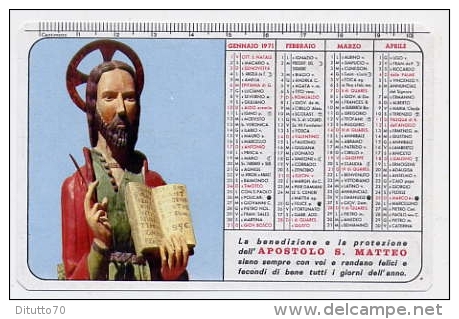 Calendarietto - Apostolo S. Matteo 1971 - Petit Format : 1971-80