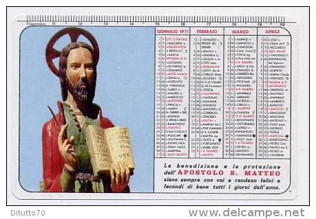 Calendarietto - Apostolo S. Matteo 1971 - Formato Piccolo : 1971-80
