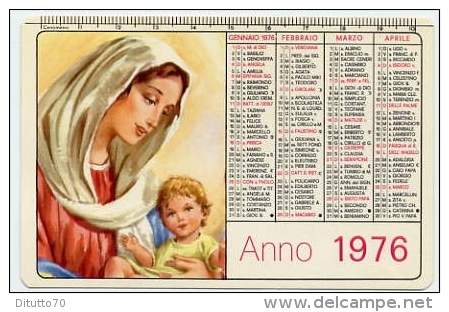 Calendarietto - Scuola Missionaria Gesu' Bambino S.antonio Abate Napoli 1976 - Tamaño Pequeño : 1971-80