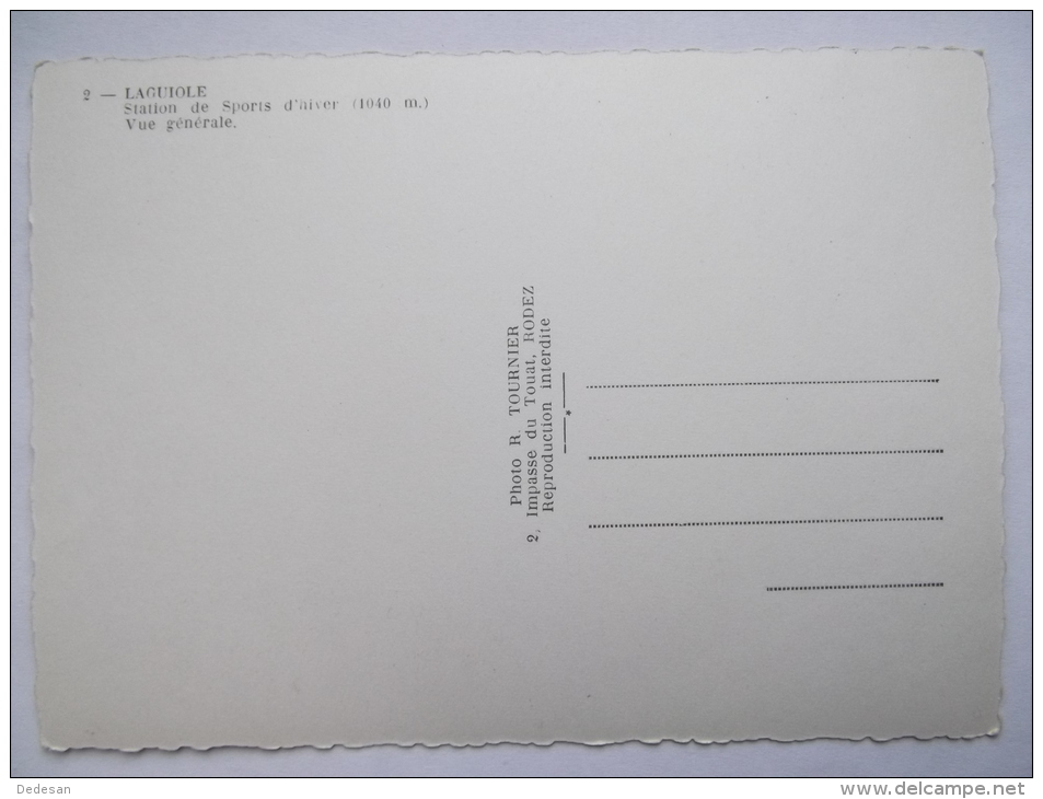 Cpsm Grand Format Laguiole Station De Sport D'hiver 1040 M Vue Générale - ME02 - Laguiole