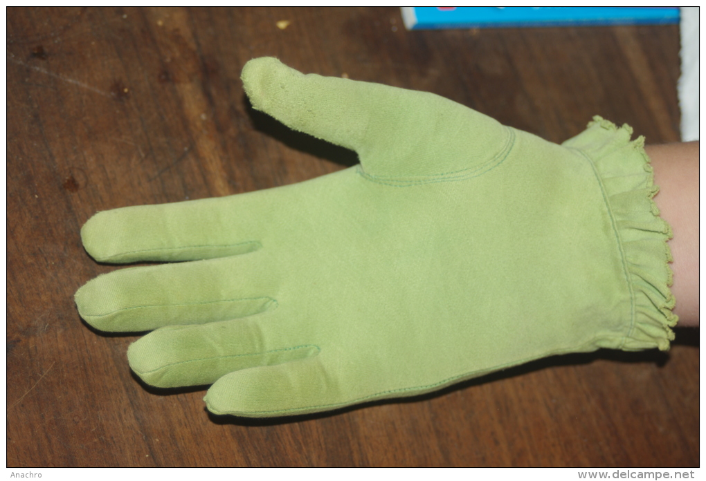 GANTS VINTAGE MODE VERT POMME - 1900-1940