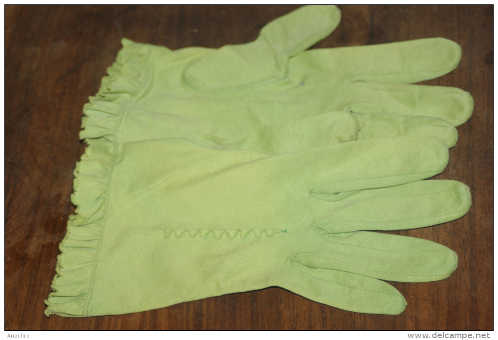 GANTS VINTAGE MODE VERT POMME - 1900-1940