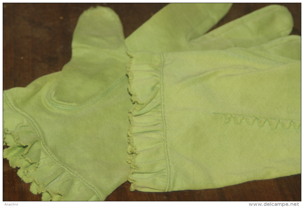 GANTS VINTAGE MODE VERT POMME