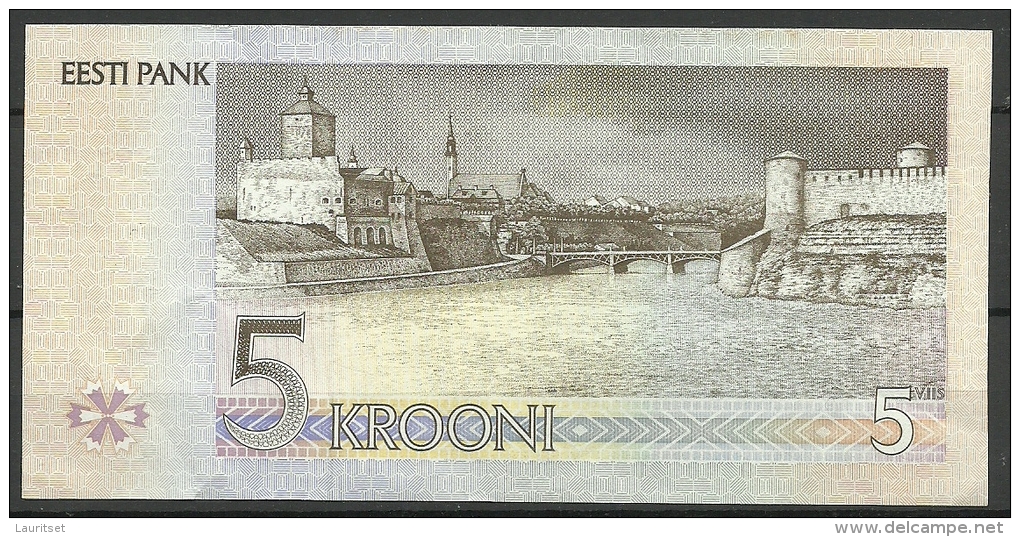 Estland Estonia Estonie 5 Krooni 1994 Banknote Bank Note Schach Chess PAUL KERES - Estonia