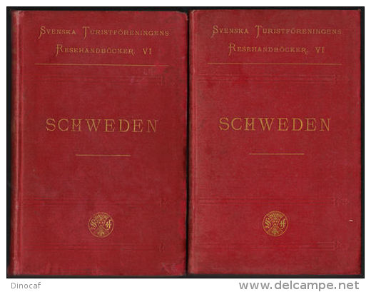 Schweden 1899-1900,  Sweden, Travel Guide Of The Swedish Tourist Association, Stockholm, + 36 Maps, 42 X 45 - Zwitserland