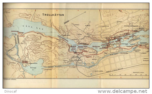 Schweden 1899-1900,  Sweden, Travel Guide Of The Swedish Tourist Association, Stockholm, + 36 Maps, 42 X 45 - Suisse