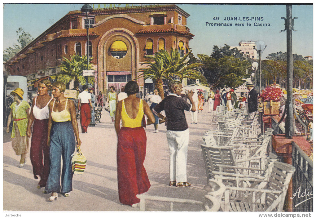 06.- JUAN-LES-PINS .- Promenade Vers Le Casino - Juan-les-Pins