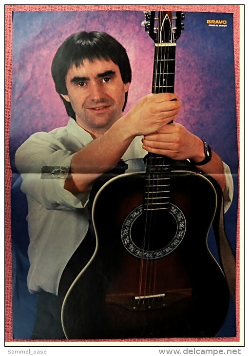 Kleines Poster  -  Chris De Burgh  -  Rückseite : Falco  -  Von Bravo Ca. 1982 - Plakate & Poster