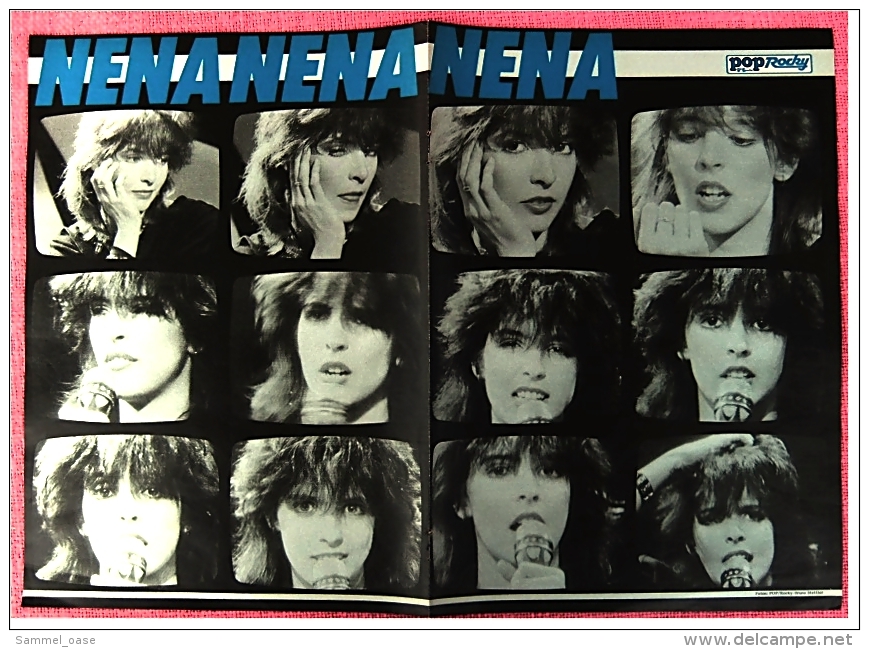 Kleines Poster  -  Gruppe Loverboy  -  Rückseite : Nena  -  Von Pop-Rocky Ca. 1982 - Plakate & Poster
