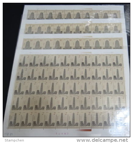 China 1994-21 Ancient Pagoda Stamps Sheets Relic Architecture Buddha - Blocks & Sheetlets