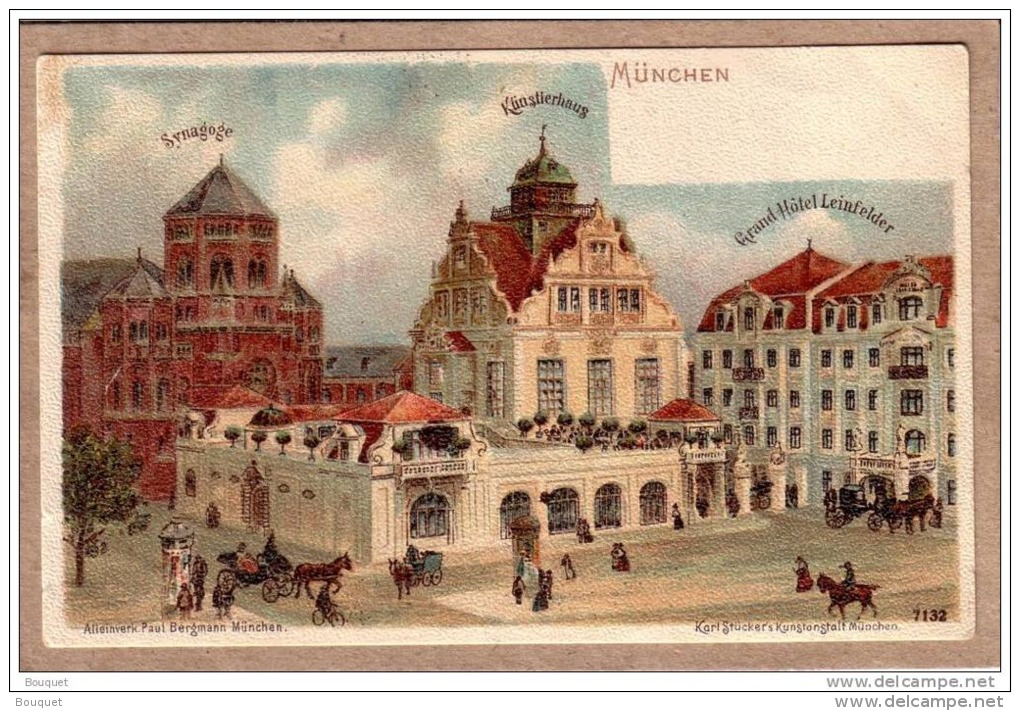 ALLEMAGNE - MÛNCHEN - MUNICH - JUDAISME - JUDAÏCA - 7132 - SYNAGOGE - LA SYNAGOGUE - éditeur  Stücker - Avant 1904 - Judaisme