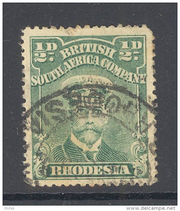 RHODESIA, 1913 Halfpenny (P15) Green VFU, Cat £18 - Rodesia Del Norte (...-1963)