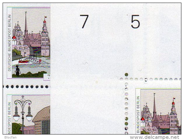 Error On The Stamp Stadtbilder 750 Jahre Berlin PF 772 I ** 40€ Out Block 8 Architectur Stamp Of Germany - Errors & Oddities