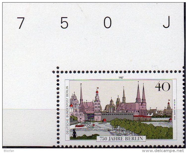 Error On The Stamp Stadtbilder 750 Jahre Berlin PF 772 I ** 40€ Out Block 8 Architectur Stamp Of Germany - Errors & Oddities