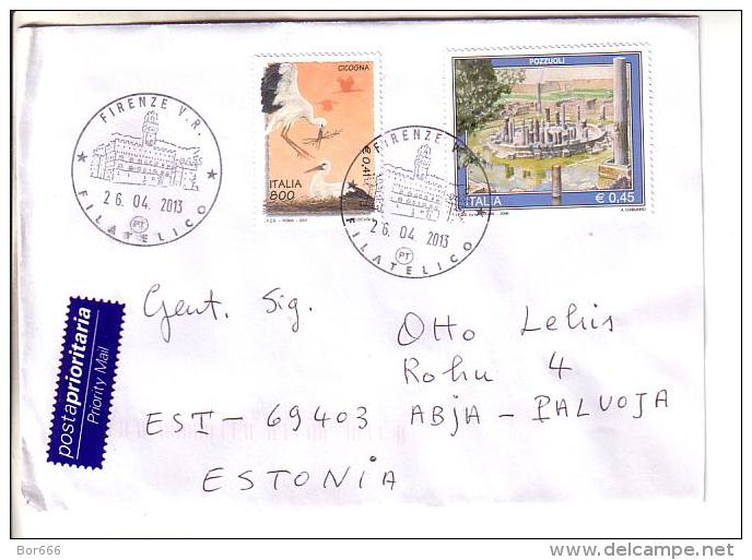 GOOD ITALY Postal Cover To ESTONIA 2013 - Good Stamped: Pozzuoli ; Birds - 2011-20: Used