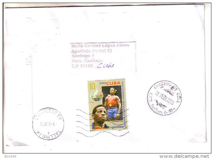 GOOD CUBA Postal Cover To ESTONIA 2013 - Good Stamped: Opera ; Olympic - Covers & Documents