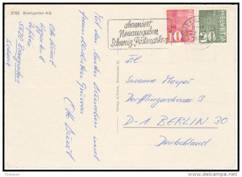Switzerland 1972, Card Zurich To Berlin - Lettres & Documents