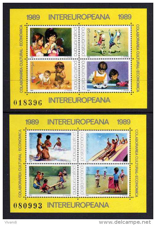 Romania - 1989 - Inter European Co-Operation Miniature Sheets - MNH - Ongebruikt