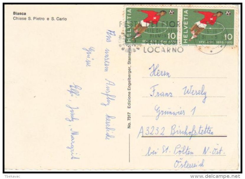 Switzerland 1971, Card Locarn To Bischofstetten - Brieven En Documenten