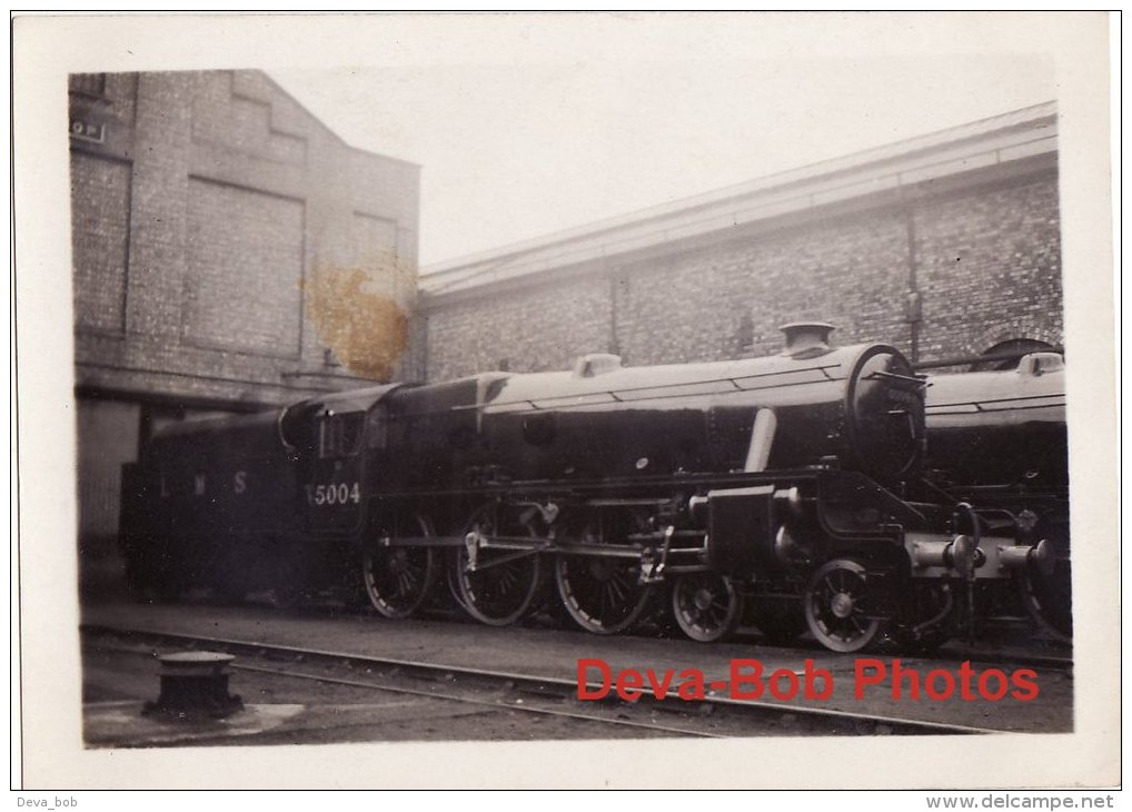 Railway Photo LMS Stanier Black 5 5004 Crewe Works 1935 4-6-0 Loco - Trains