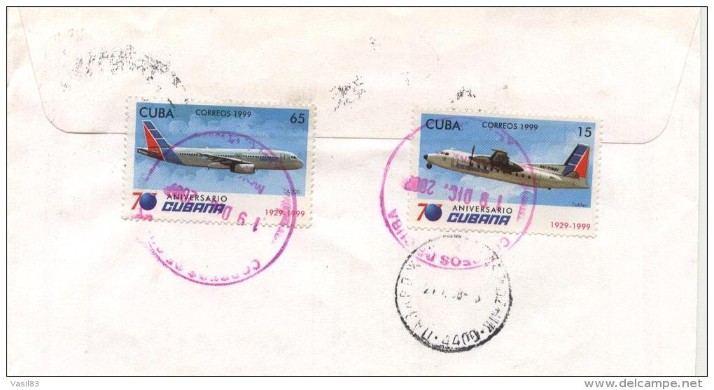 Mailed FDC With Stamps From  Cuba - Lettres & Documents