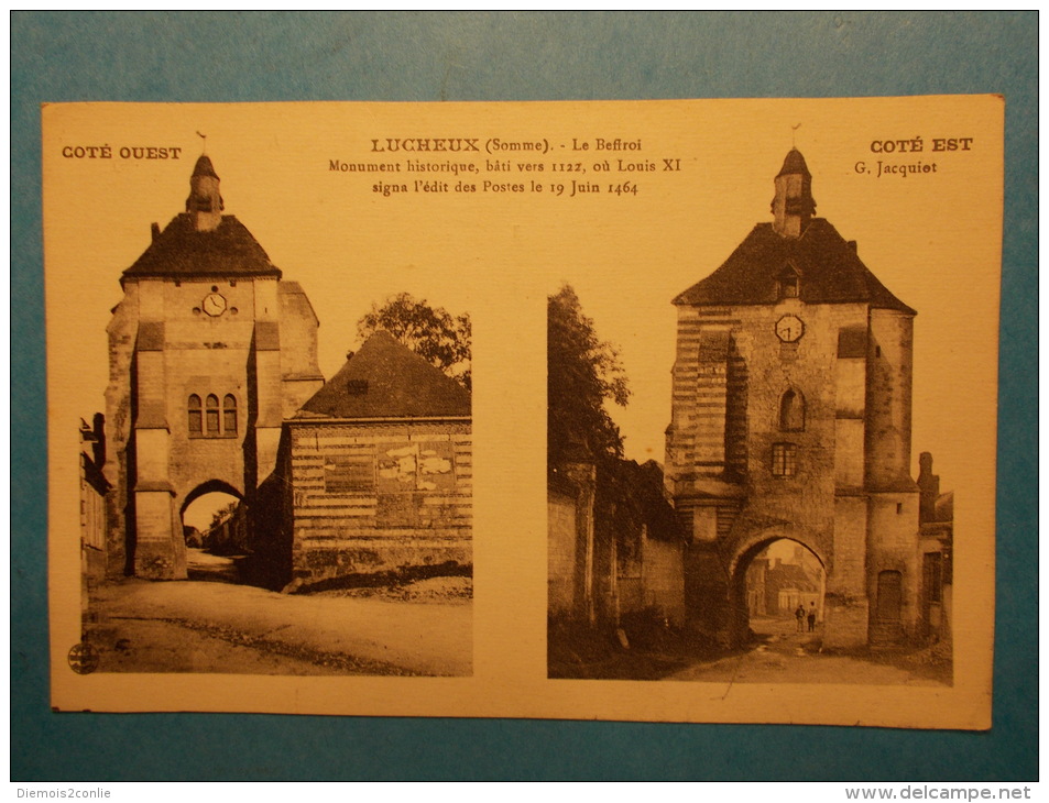 Carte Postale - LUCHEUX (80) - Le Beffroi (26/30) - Lucheux