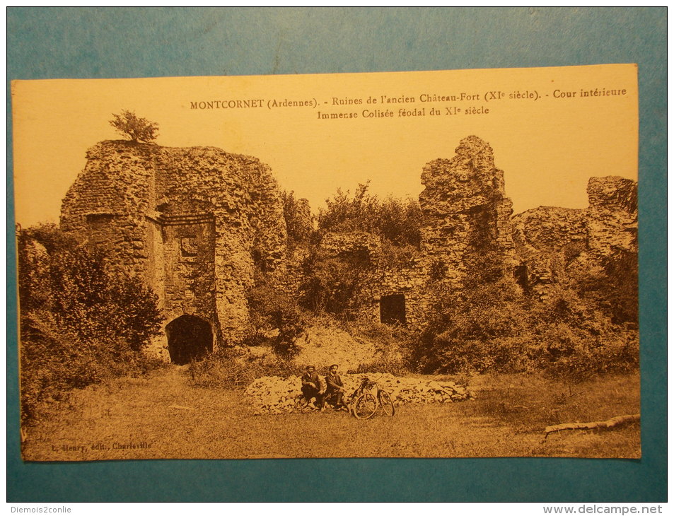 Carte Postale - MONCORNET (08) - Ruines De L Ancien Château Fort - Cour Interieure (34/30) - Autres & Non Classés