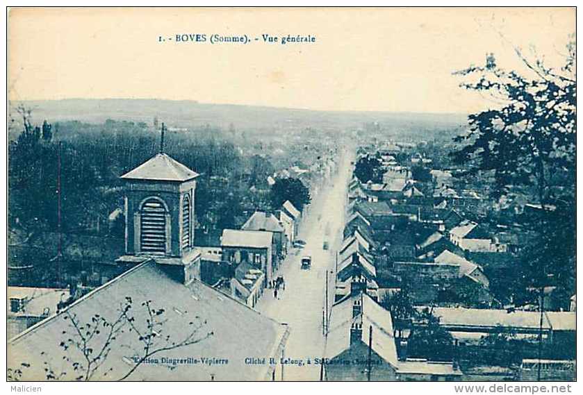 Somme -ref A285- Boves - Vue Generale - Carte Bon Etat  - - Boves