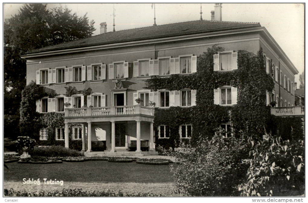 AK Schloß Tutzing, Gel 1959 - Tutzing