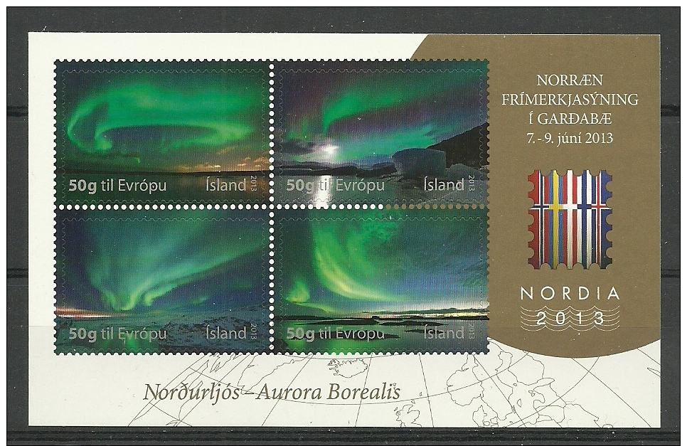 Ijsland 2013 Norden Aurora Borealis BF  *** - Blocks & Sheetlets