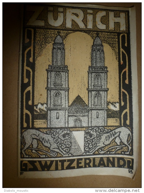 1912  Guide To ZURICH And ENVIRONS : - Tourisme