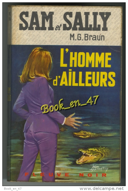 {01503} M.-G Braun Sam & Sally; Spécial Police N°708. EO 1969.  L'homme D'ailleurs   " En Baisse " - Fleuve Noir