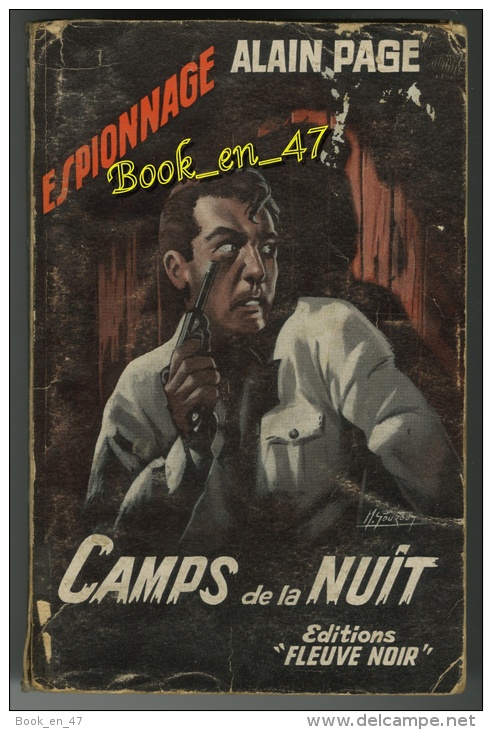{06255} Alain Page; Espionnage N° 158. EO 1958.  "camps De La Nuit"  " En Baisse " - Fleuve Noir