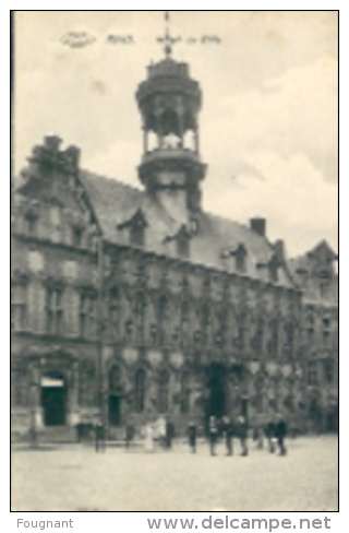 Belgique:MONS(Hainaut) :Hôtel-de-Ville.1911.Plusieurs Personnages. - Monuments