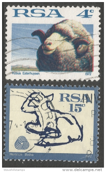 South Africa. 1972 Sheep And Wool Industries. Used Complete Set - Gebraucht