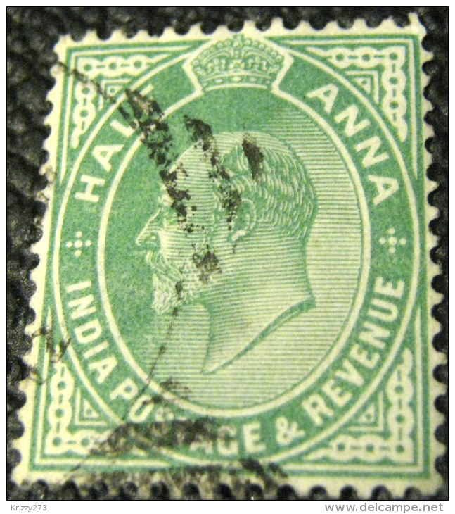 India 1906 King Edward VII 0.5a - Used - 1902-11  Edward VII