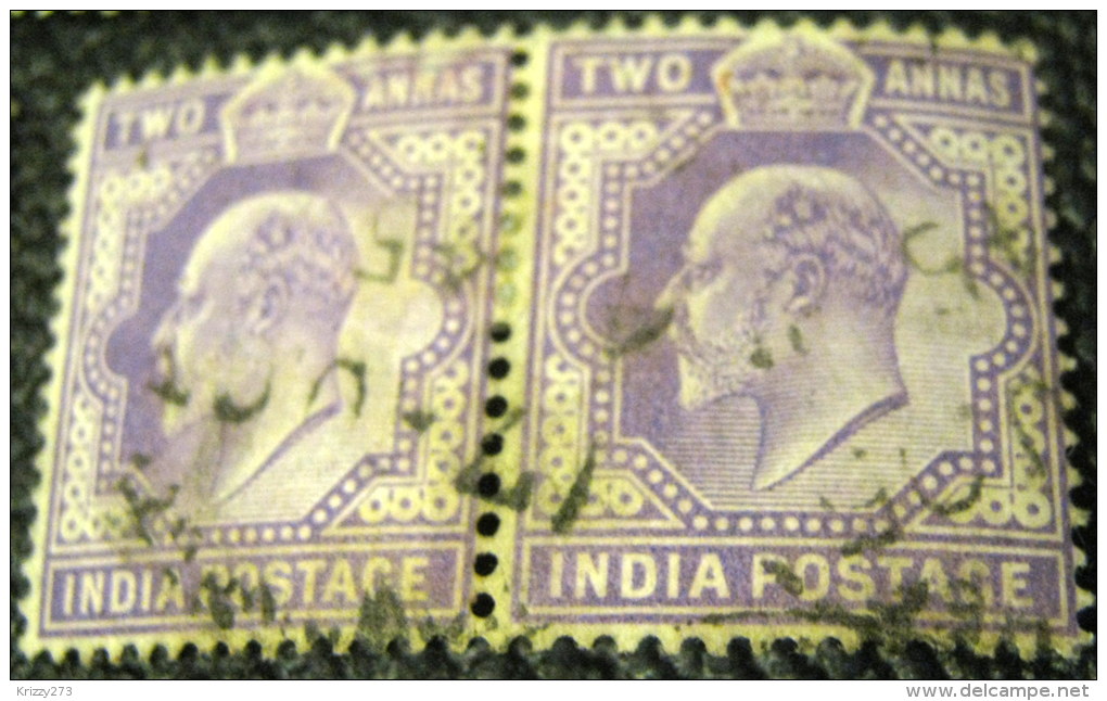 India 1902 King Edward VII 2a X2 - Used - 1902-11 King Edward VII