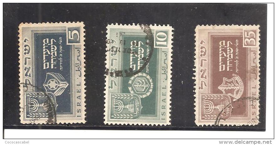 Israel. Nº Yvert 18-20 (usado) (o) - Gebruikt (zonder Tabs)