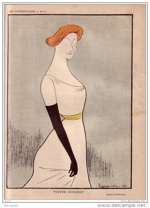 REVUE LE RIRE - SEPTEMBRE 1899 -  N° 253 - LES CONTEMPORAINES N° VI - YVETTE GUILBERT - ILLUSTREE JEANNIOT , CAPPIELLO - Revues Anciennes - Avant 1900