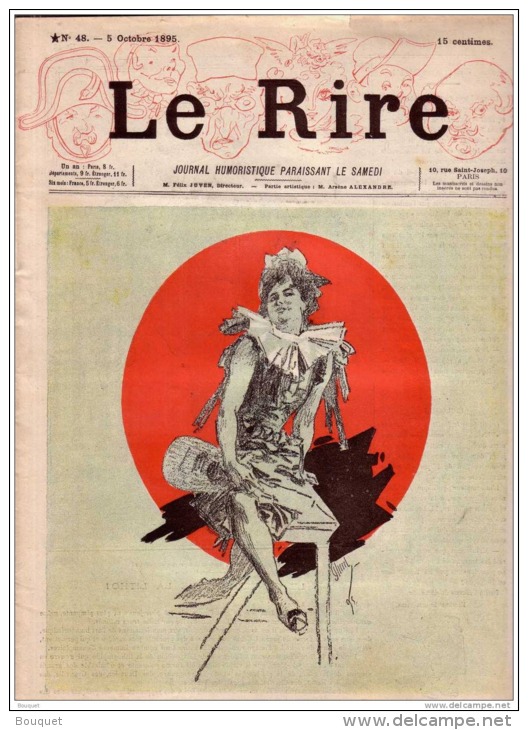 REVUE LE RIRE -OCTOBRE 1895 - N° 48 - FANTAISIE - VIE DE CHATEAU - ILLUSTREE PAR CHERET , LAMI - Zeitschriften - Vor 1900