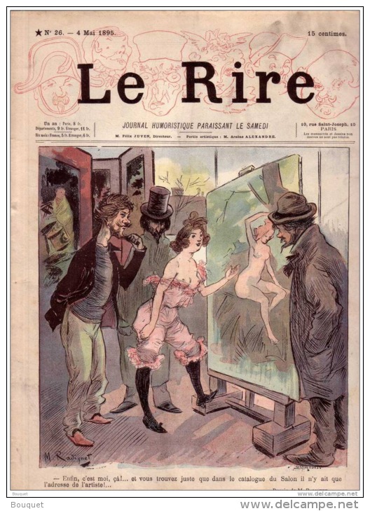 REVUE LE RIRE - MAI 1895 - N° 26 - SALON DE PEINTURE - COUP DE MAIN - ILLUSTREE PAR RADIGUET , VALLOTON - Revues Anciennes - Avant 1900