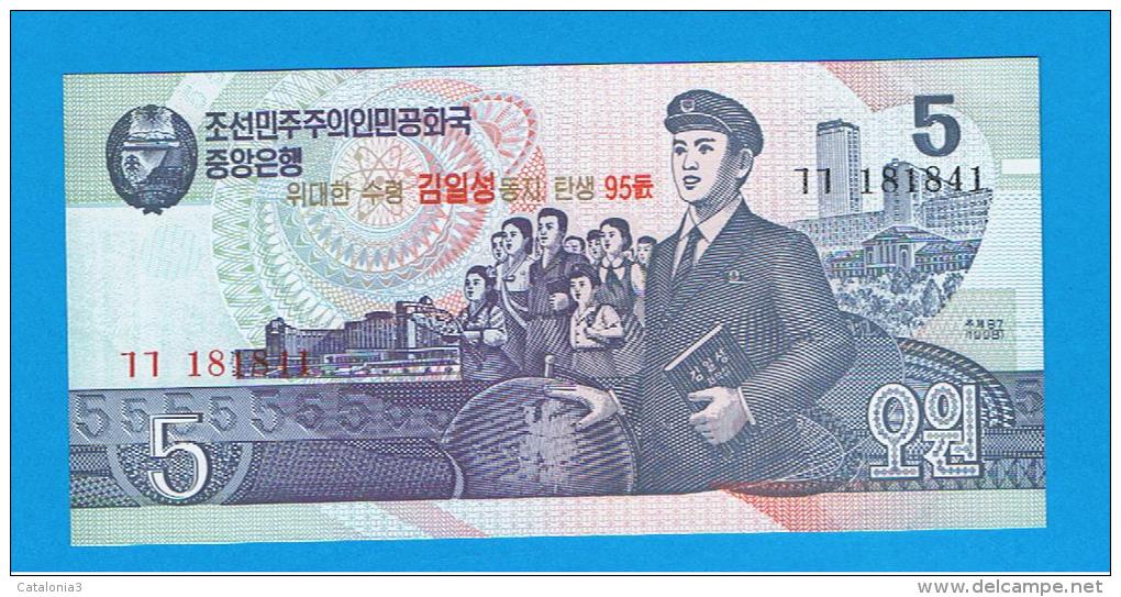 COREA DEL NORTE - 5 Won 1998 SC  P-40 SPECIMEN ??? - Corea Del Nord