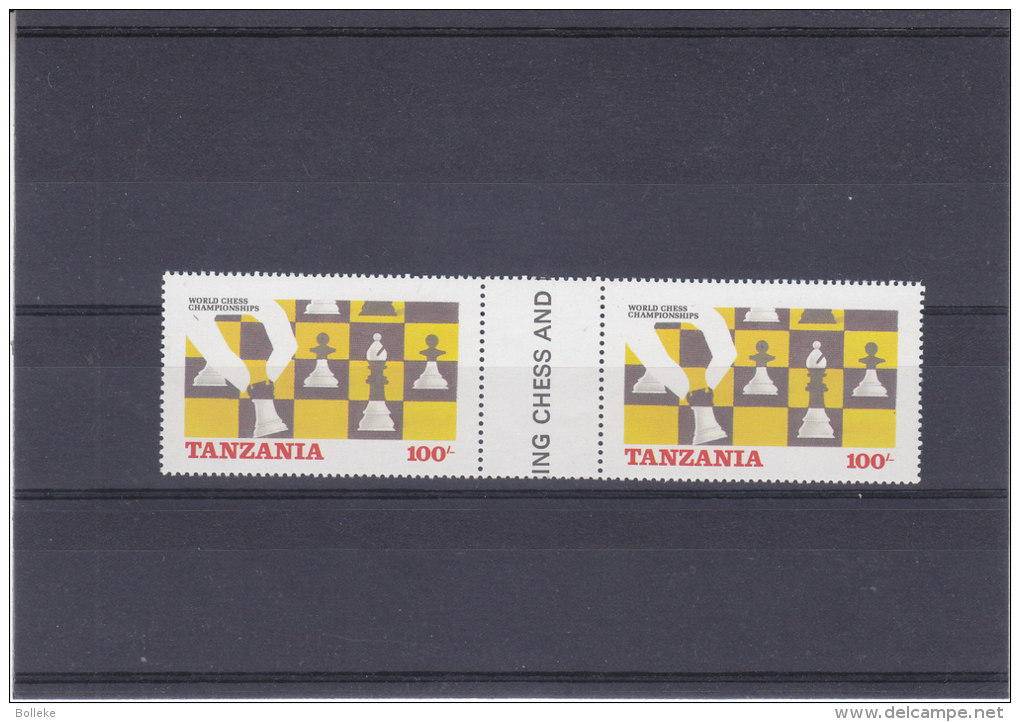 Jeux - échecs - Tanzanie - Yvert 276 ** - MNH - Avec Interpanneau - Scacchi