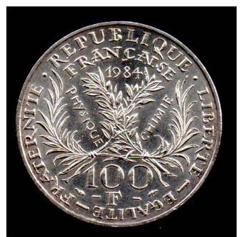 SUPERBE---PIECE 100 FRANCS ARGENT 1984 "Marie-Curie"---ETAT : SUP// SPL - Autres & Non Classés