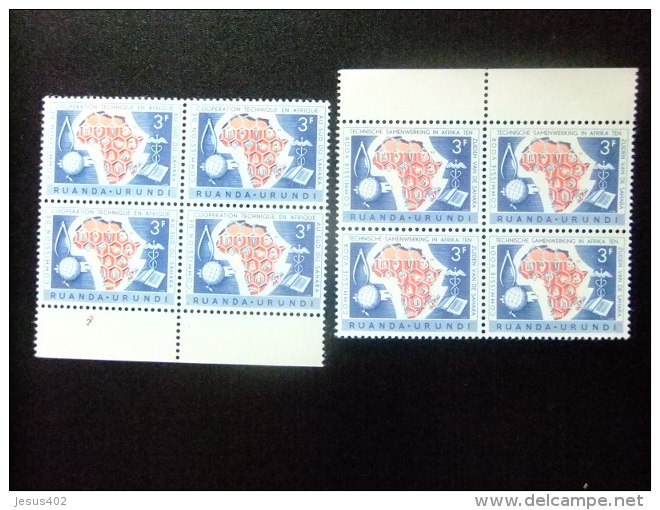 RUANDA  - URUNDI   1960 10º ANIVERSARIO DE COOPERACION AFRICA Y SAHARA      Yvert & Tellier Nº 217 / 218 ** MNH - Nuevos